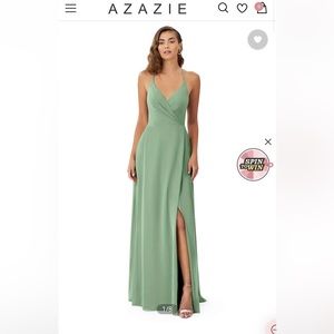NWT Azazie Formal Dress in Dusty Sage Green